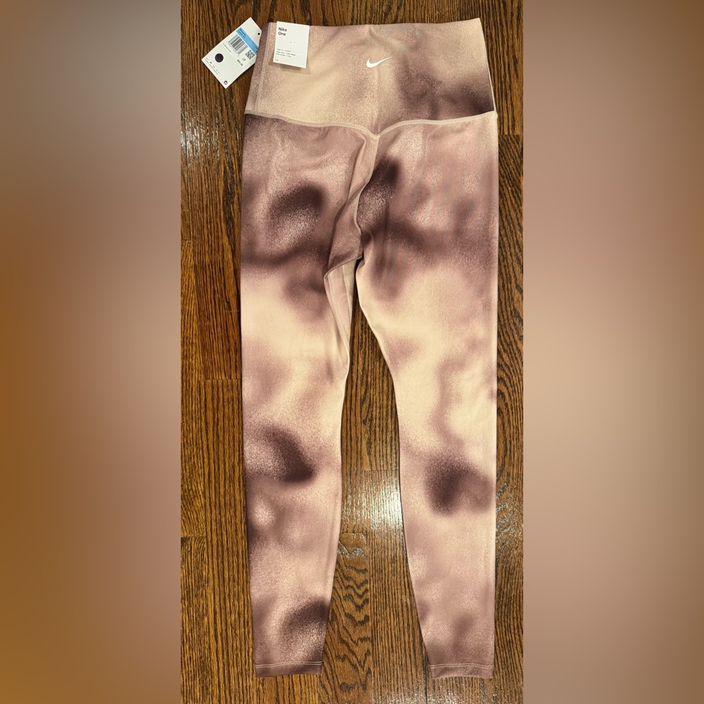 Nike One Women's High-Waist Full-Length Leggings Smokey Mauve Brown - Picture 3 of 6